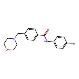 N-(4-bromophenyl)-4-(morpholin-4-ylmethyl)benzamide structure