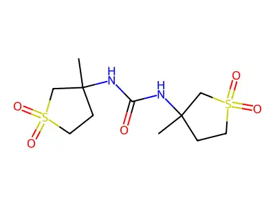 1,3-Bis(3-methyl-1,1-dioxidotetrahydrothiophen-3-yl)urea structure