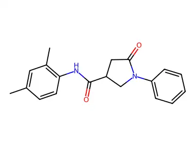 N-(2,4-dimethylphenyl)-5-oxo-1-phenylpyrrolidine-3-carboxamide structure