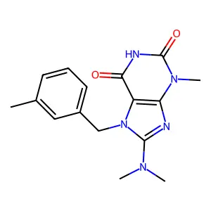 8-(dimethylamino)-3-methyl-7-(3-methylbenzyl)-1H-purine-2,6(3H,7H)-dione structure