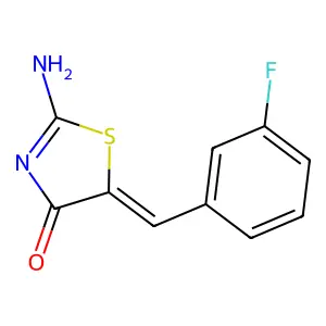 5-(3-Fluoro-benzylidene)-2-imino-thiazolidin-4-one structure