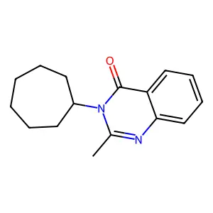 3-cycloheptyl-2-methylquinazolin-4(3H)-one structure