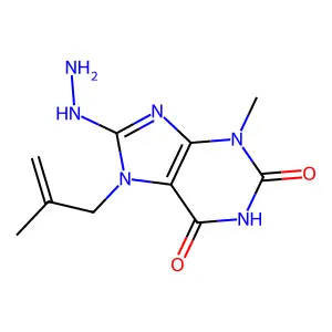 8-Hydrazino-3-methyl-7-(2-methyl-2-propenyl)-3,7-dihydro-1H-purine-2,6-dione structure