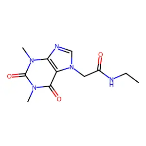 2-(1,3-dimethyl-2,6-dioxo-1,2,3,6-tetrahydro-7H-purin-7-yl)-N-ethylacetamide structure