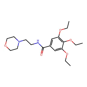 3,4,5-triethoxy-N-(2-morpholin-4-ylethyl)benzamide structure