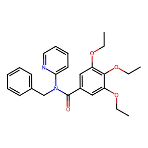 N-benzyl-3,4,5-triethoxy-N-pyridin-2-ylbenzamide structure