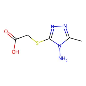 (4-Amino-5-methyl-4H-[1,2,4]triazol-3-ylsulfanyl)-acetic acid structure
