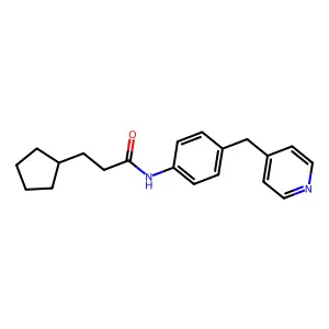 N-(4-(4-Pyridinylmethyl)phenyl)cyclopentanepropanamide structure