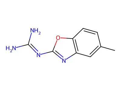 N-(5-methyl-1,3-benzoxazol-2-yl)guanidine structure