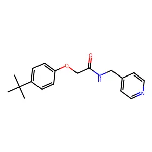 2-(4-tert-butylphenoxy)-N-(pyridin-4-ylmethyl)acetamide structure
