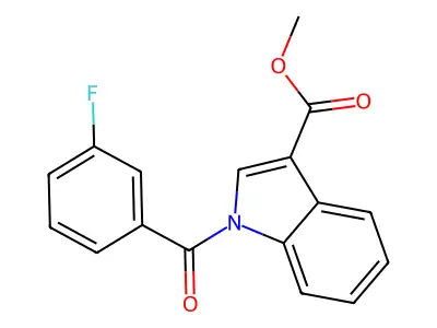 Methyl 1-(3-fluorobenzoyl)-1H-indole-3-carboxylate structure