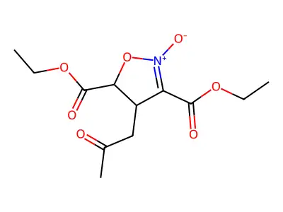 3,5-Bis(ethoxycarbonyl)-4-(2-oxopropyl)-4,5-dihydroisoxazole 2-oxide structure