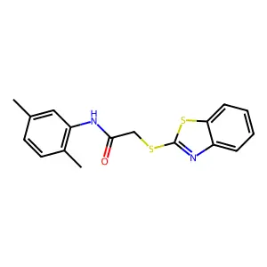 2-(1,3-benzothiazol-2-ylsulfanyl)-N-(2,5-dimethylphenyl)acetamide structure