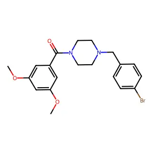 1-(4-Bromobenzyl)-4-(3,5-dimethoxybenzoyl)piperazine structure