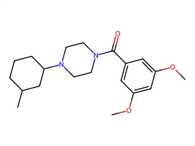 1-(3,5-Dimethoxybenzoyl)-4-(3-methylcyclohexyl)piperazine structure