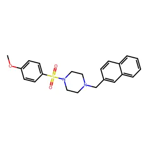 1-[(4-Methoxyphenyl)sulfonyl]-4-(2-naphthylmethyl)piperazine structure
