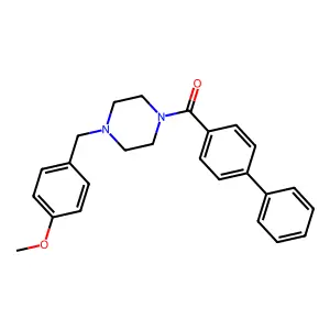 Biphenyl-4-yl[4-(4-methoxybenzyl)piperazin-1-yl]methanone structure