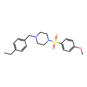 1-[(4-Ethylphenyl)methyl]-4-(4-methoxyphenyl)sulfonylpiperazine structure