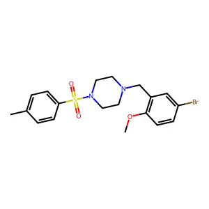 1-[(5-Bromo-2-methoxyphenyl)methyl]-4-(4-methylphenyl)sulfonylpiperazine structure