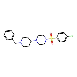 1-(1-Benzyl-piperidin-4-yl)-4-(4-chloro-benzenesulfonyl)-piperazine structure