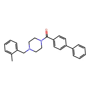 Biphenyl-4-yl[4-(2-methylbenzyl)piperazin-1-yl]methanone structure