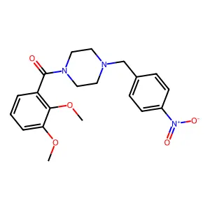 (2,3-Dimethoxyphenyl)-[4-[(4-nitrophenyl)methyl]piperazin-1-yl]methanone structure
