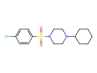 1-[(4-Chlorophenyl)sulfonyl]-4-cyclohexylpiperazine structure