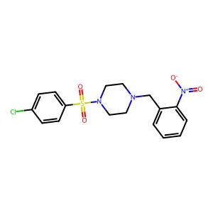 1-[(4-Chlorophenyl)sulfonyl]-4-(2-nitrobenzyl)piperazine structure