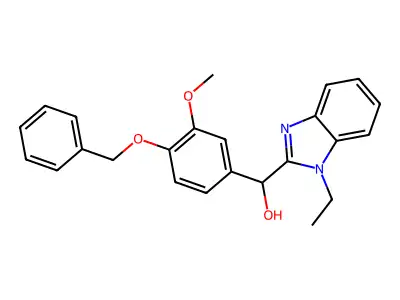(1-Ethylbenzimidazol-2-yl)-(3-methoxy-4-phenylmethoxyphenyl)methanol structure