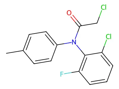 2-chloro-N-(2-chloro-6-fluorophenyl)-N-(4-methylphenyl)acetamide structure
