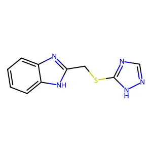1H-benzimidazol-2-ylmethyl 4H-1,2,4-triazol-3-yl sulfide structure
