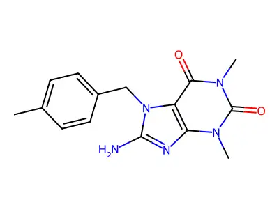 8-Amino-1,3-dimethyl-7-(4-methylbenzyl)-3,7-dihydro-1H-purine-2,6-dione structure