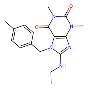 8-(Ethylamino)-1,3-dimethyl-7-(4-methylbenzyl)-3,7-dihydro-1H-purine-2,6-dione structure