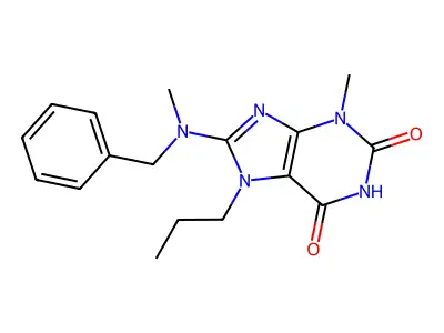 8-(Benzyl(methyl)amino)-3-methyl-7-propyl-3,7-dihydro-1H-purine-2,6-dione structure
