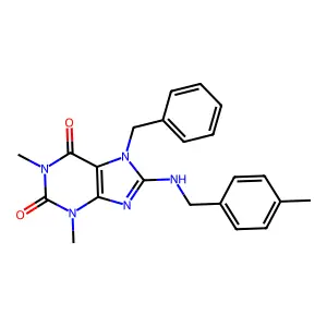 7-Benzyl-1,3-dimethyl-8-[(4-methylphenyl)methylamino]purine-2,6-dione structure