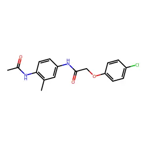 N-(4-acetamido-3-methylphenyl)-2-(4-chlorophenoxy)acetamide structure