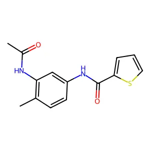 N-[3-(acetylamino)-4-methylphenyl]-2-thiophenecarboxamide structure