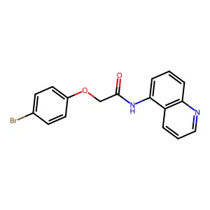 2-(4-bromophenoxy)-N-quinolin-5-ylacetamide structure