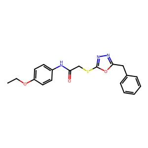 2-((5-Benzyl-1,3,4-oxadiazol-2-yl)thio)-N-(4-ethoxyphenyl)acetamide structure