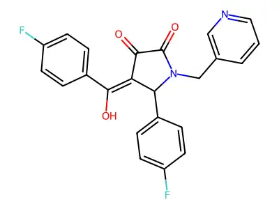 4-(4-fluorobenzoyl)-5-(4-fluorophenyl)-3-hydroxy-1-[(pyridin-3-yl)methyl]-2,5-dihydro-1H-pyrrol-2-one structure