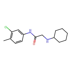 N-(3-chloro-4-methylphenyl)-2-(cyclohexylamino)acetamide structure