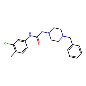 2-(4-Benzyl-1-piperazinyl)-N-(3-chloro-4-methylphenyl)acetamide structure