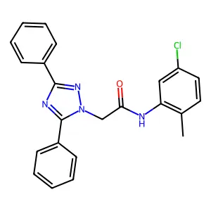 N-(5-chloro-2-methylphenyl)-2-(3,5-diphenyl-1H-1,2,4-triazol-1-yl)acetamide structure