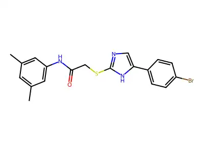 2-((5-(4-Bromophenyl)-1H-imidazol-2-yl)thio)-N-(3,5-dimethylphenyl)acetamide structure
