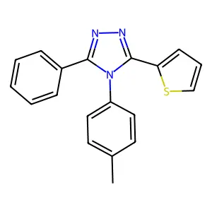 3-Phenyl-5-(thiophen-2-yl)-4-(p-tolyl)-4H-1,2,4-triazole structure