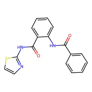 2-苯甲酰氨基-N-(1,3-噻唑-2-基)苯甲酰胺 structure