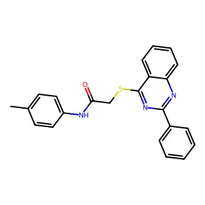 2-((2-Phenylquinazolin-4-yl)thio)-N-(p-tolyl)acetamide structure