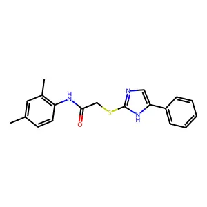 N-(2,4-dimethylphenyl)-2-[(5-phenyl-1H-imidazol-2-yl)sulfanyl]acetamide structure