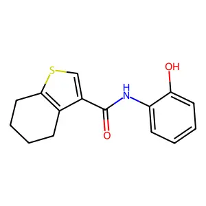N-(2-hydroxyphenyl)-4,5,6,7-tetrahydro-1-benzothiophene-3-carboxamide structure