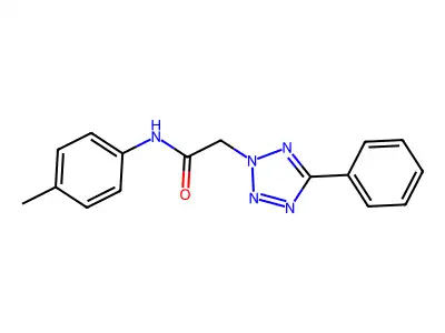 N-(4-methylphenyl)-2-(5-phenyl-2H-tetrazol-2-yl)acetamide structure